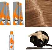 XP100 haarverfpakket kleur 9.22  Zeer lichtblond & Violet intensief (2x 100ML) met 6% waterstof ( 1x 250ML) incl verfbakje, kwast, maatbeker, puntkam en handschoenen