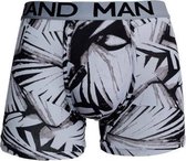 Heren boxershorts Grandman 3 pack katoen met bamboe lange pijpen grijs L