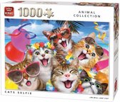 King Puzzel 1000 Stukjes - Animal collection - CATS SELFIE