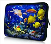 Laptophoes 14 inch vissen aquarium - Sleevy - laptop sleeve - laptopcover - Sleevy Collectie 250+ designs