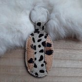 Yoonz - sleutelhanger mix print model 2  - 5 x 10 cm - echt leer