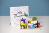 Stoere Dieren 3D Puzzel - Vormenpuzzel -Duurzaam & Educatief