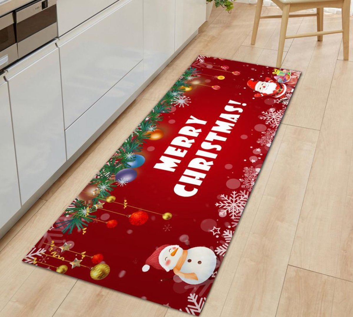 Kerstmis Badmat, Kerstboom Kerstman Vloerkleden, 40 X 60 Cm Antislip