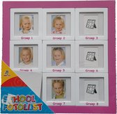 Schoolfotolijst schuifpuzzel 4 Roze