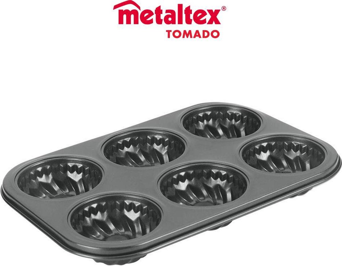 Metaltex By Tomado RVS Bakvorm 7.5 cm | 6 Vaks
