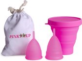PinkyCup Set - 2 Menstruatiecups Met Sterilisator - Medisch Siliconen Cups - Herbruikbaar - Milieuvriendelijk
