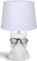 LED Tafellamp - Tafelverlichting - Aigi Xinus - E14 Fitting - Rond - Mat Wit - Keramiek