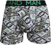 Heren boxershorts Grandman 3 pack katoen met bamboe lange pijpen groen XL