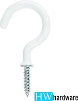 Haakje voor in de keuken - wit - 15mm (zeer klein) - (10 stuks)
