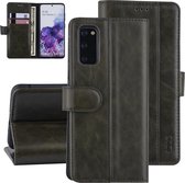 DonkerGroen hoesje Samsung Galaxy S20 - Book Case - PU leather