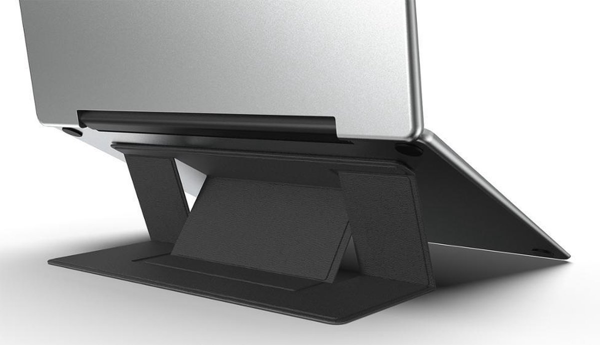 Salext Laptop standaard zelfklevend - Laptop stand sticker - Opvouwbaar - Invisble - Zwart