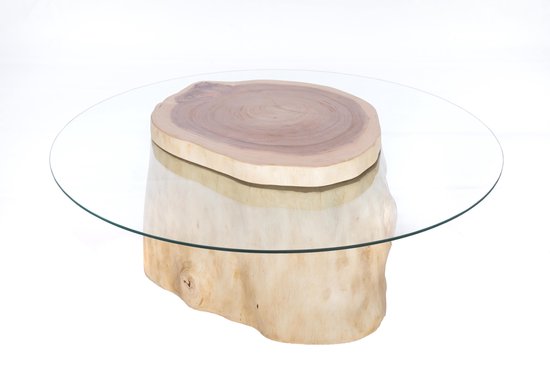 Salontafel hout rond - Suarhout - boomstam - 100 cm. - Timberstyle