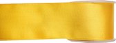 1x Hobby/decoratie gouden satijnen sierlinten 2,5 cm/25 mm x 25 meter - Cadeaulint satijnlint/ribbon - Striklint linten goud