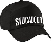 Stucadoor verkleed pet zwart voor dames en heren - stucadoor baseball cap - carnaval verkleedaccessoire / beroepen caps
