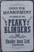 Wandbord – Peaky Blinders - Vintage Retro - Mancave - Wand Decoratie - Emaille - Reclame Bord - Tekst - Grappig - Metalen bord - Schuur - Mannen Cadeau - Bar - Café - Kamer - Tinne