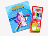 Kleurboek ''Unicorn'' + STABILO Kleurpotloden | Tekenset | Spiegelbeeld kleurboek| STABILO potloden | Kleurpotloden kinderen | Stiften | Tekenen | Knutselen | Potloden | Knutselen