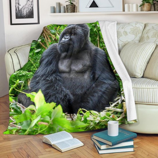 Productiviteit geur helaas Gorilla deken - Aap deken cadeau - Wilde aap plaid - dieren liefhebber deken  - Wilde... | bol.com