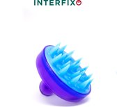 InterFixo Siliconen Haarborstel - Paars - Anti Roos - Massageborstel - Massage - Scalp Brush - Scrub - Silicone Hair Brush - Haarband - Haarverf - Hoofdhuid Borstel