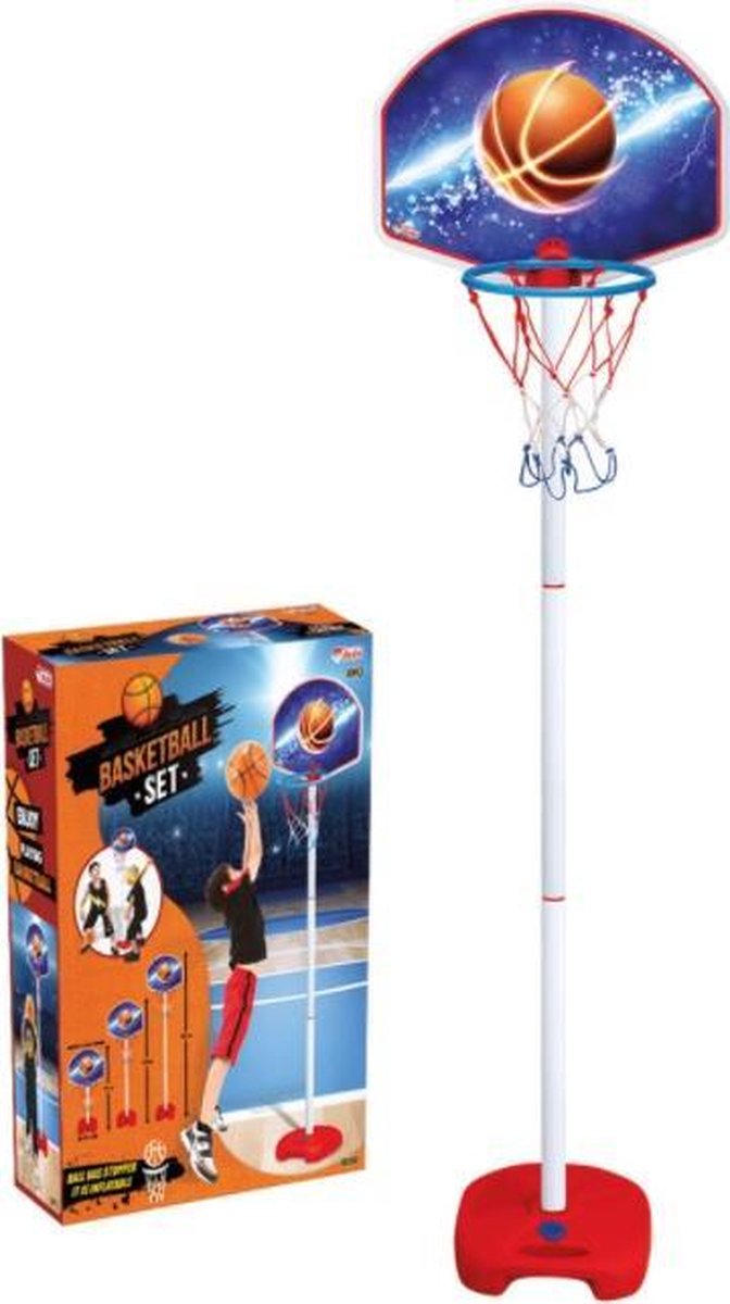 Basketbalset - Basketbal standaard kinderen - Basketbalring - Basketbalpaal in hoogte verstelbaar- Basketbalnetje - Gratis basketbal - DEDE