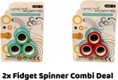 Fidget Toys Pakket - Magnetische Ringen - Spinner - Combi Deal - Groen & Rood