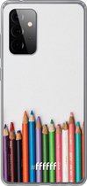 6F hoesje - geschikt voor Samsung Galaxy A72 -  Transparant TPU Case - Pencils #ffffff