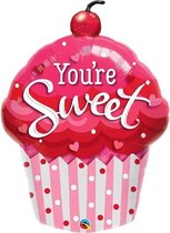Folieballon XL Cupcake You're Sweet 89 cm