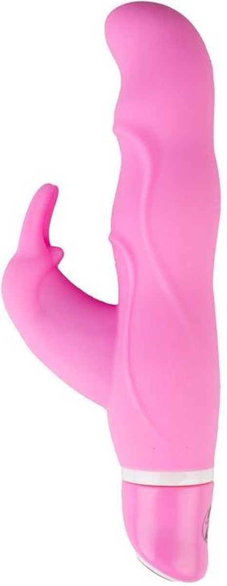 Sweet Smile – ‘G-Bunny’ Vibrator Rabbit Variant met Geribbeld Structuur en Stimulus Golven – Roze