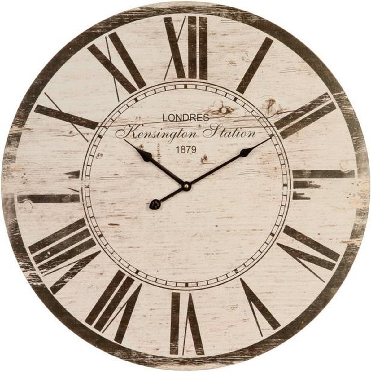 Wandklok met Romeinse Cijfers, Ø 60 cm, Beige - Grote Woonkamerklok -