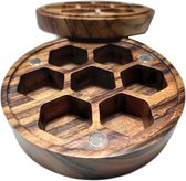 Dungeons and Dragons D&D Premium Metal Dice | Incl opbergdoosje | Zebra Wood | Set van 7 | DnD | High Quality