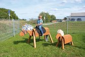 Wooden horse 50 cm glaced.