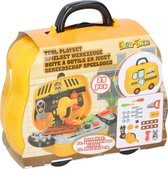 A&K Toys Gereedschapskoffer - geel - 24 accessoires