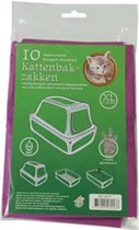 Boon Bio-Kattenbakzakken Lavendel - Maat XL - 10 stuks (51 x 20 x 46 cm)