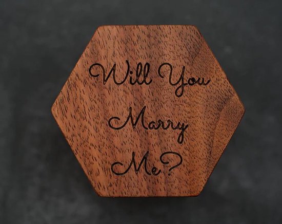 Boîte à bagues en bois personnalisée avec votre eigen texte! - proposition  - mariage -... | bol.com