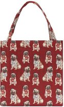 Signare - Boodschappentas groot - Gobelin - Pug ( Mopshond )