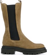 Mace Vrouwen Suède     Chelsea boots / Laarzen / Damesschoenen M1088 - Beige - Maat 39