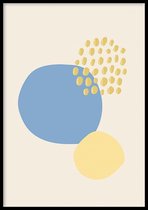 Poster Cercles abstraits - 50x70 cm - Poster abstrait - WALLLL