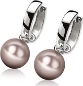 ZINZI oorringen inclusief oorbedels - Z191-CH266C - Zilver - 15x3 mm - Dames