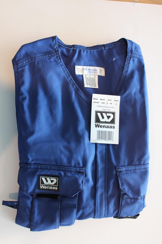 Wenaas - Gilet à outils professionnel - Gilet de travail - Gilet à outils - Polycoton 245g / m2 - Bleu bleuet / noir - TEMPORAIREMENT POUR 29,95 EUR