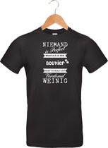 mijncadeautje - T-shirt unisex - zwart - Niemand is perfect - Bouvier - maat XL
