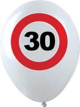 10 stuks Ballonnen 30 jaar verkeersbord versiering, Verjaardag
