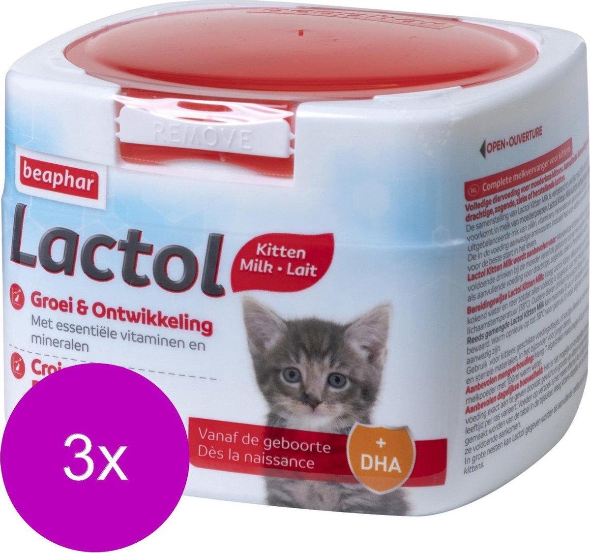 3x Beaphar Lactol Melk Kitten 250 gr