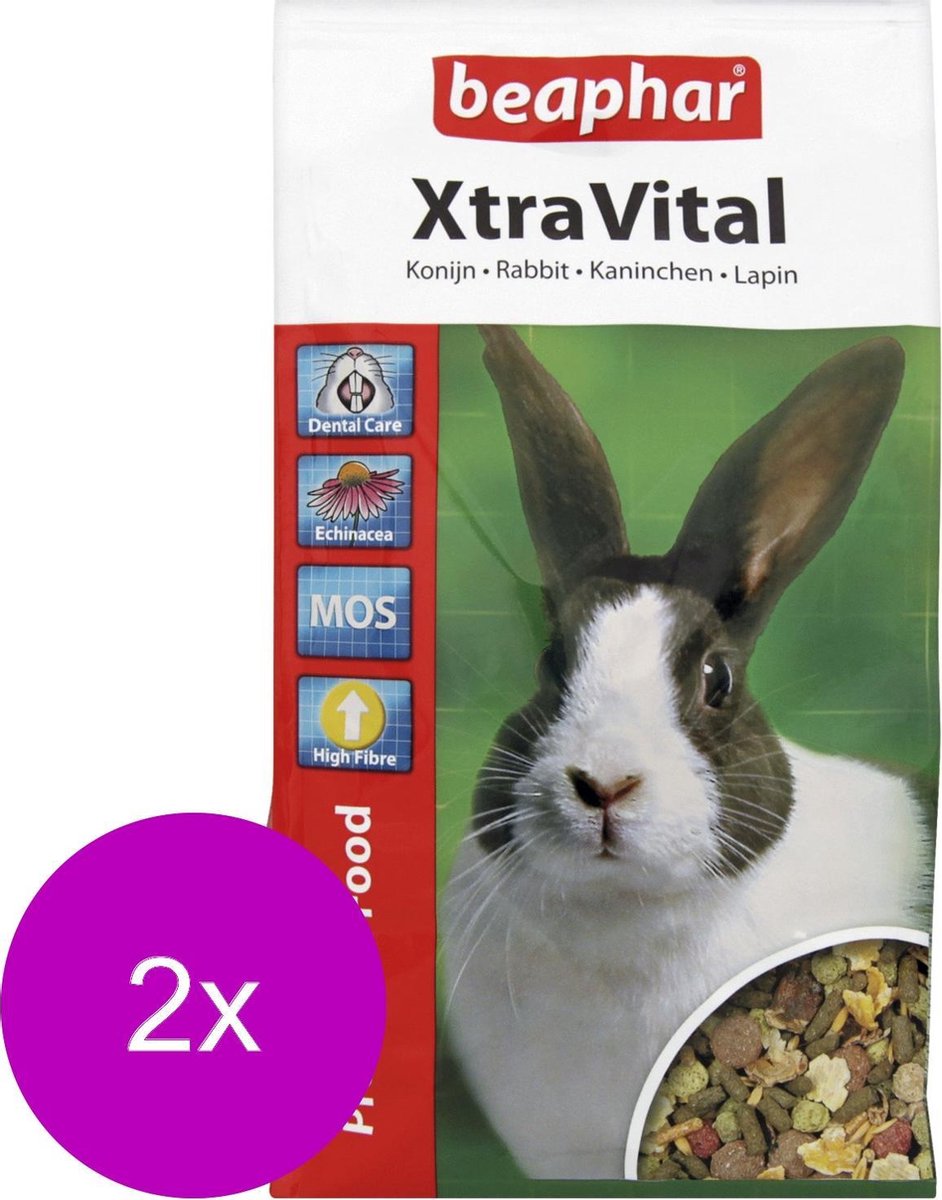 Beaphar - XtraVital Konijn - 2 St à 1 kg - Konijnenvoer | bol.com