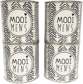 4 snoepblikjes mooi mens -Cadeau voor vrouwen - Valentijn - Borrelpakket - Chocolade -Snoep - Vrouwen cadeau - Geschenkset vrouwen - Cadeaupakket - Cadeau - Giftset - Goedkope cadeautjes - Et