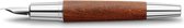 Faber-Castell vulpen - E-motion - chroom/ bruin perenhout - M - FC-148200