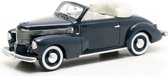 The 1:43 Diecast modelcar of the Opel Kapitan Hebmuller Convertible of 1940 in Blue. The model is limited by 500pcs.The manufacturer of the scalemodel is Matrix.This model is only online available.
