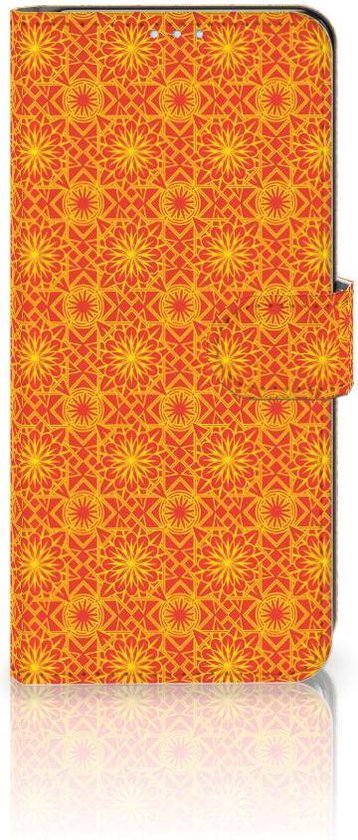 PU Premium Housse pour OPPO Reno 4 Pro 5G Portefeuille Batik Orange