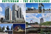 Ansichtkaart stad Rotterdam - 6 Hotspots