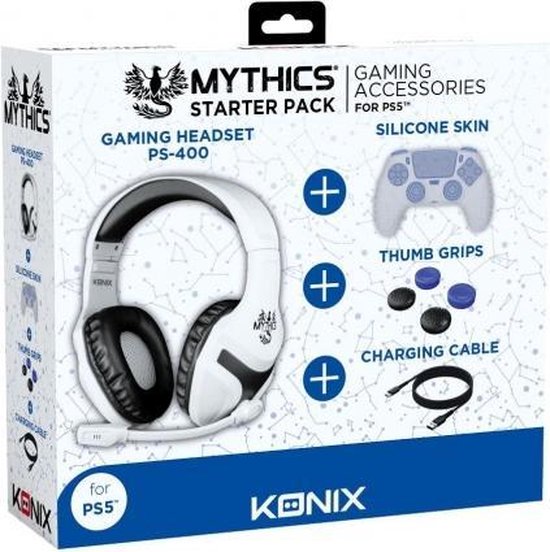 Playstation 5 gamer pack - Headset - Oplaadkabel - DualSense Hoes - Thump grips - Konix