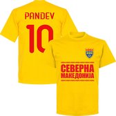 Noord Macedonië Pandev 10 Team T-Shirt - Geel - 3XL