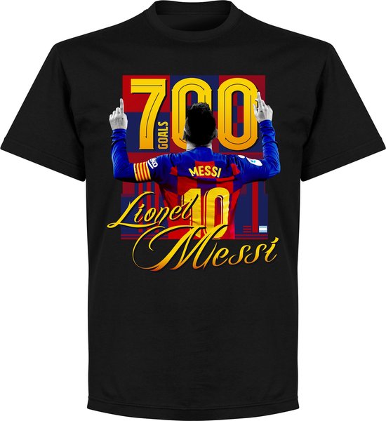 T-Shirt Messi 700 Goals - Zwart - XXL